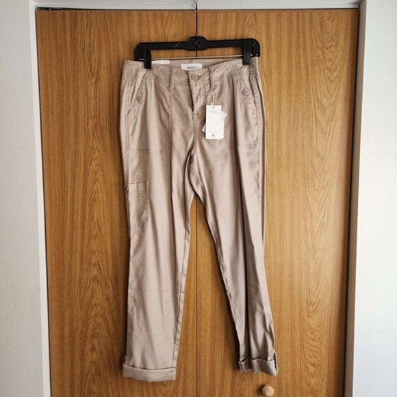 NWT Dayla Cargo Pants Linen Tencil Relaxed Fit Pants Level 99 Size 26" - Picture 2 of 10